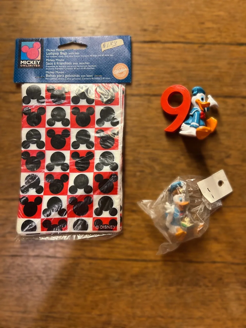 Mickey Mouse Kids Treat Bags and Cake Toppers